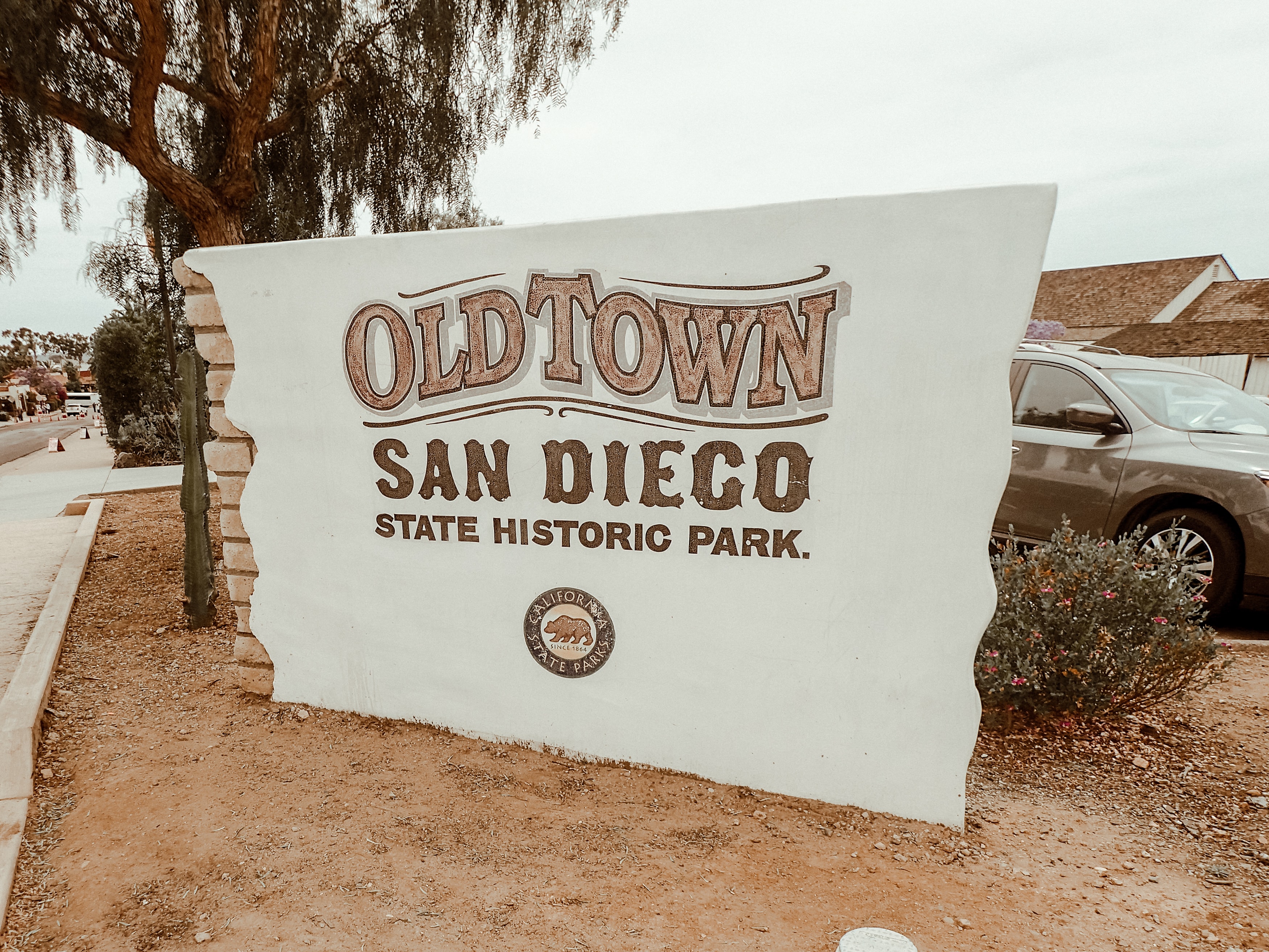 sign that says "old town San Diego"