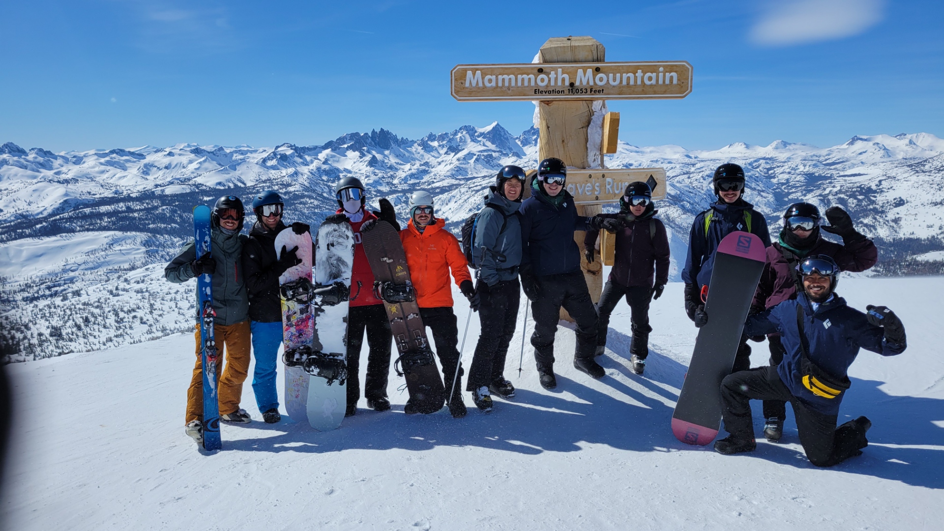 A group of people at Mammoth Mountain