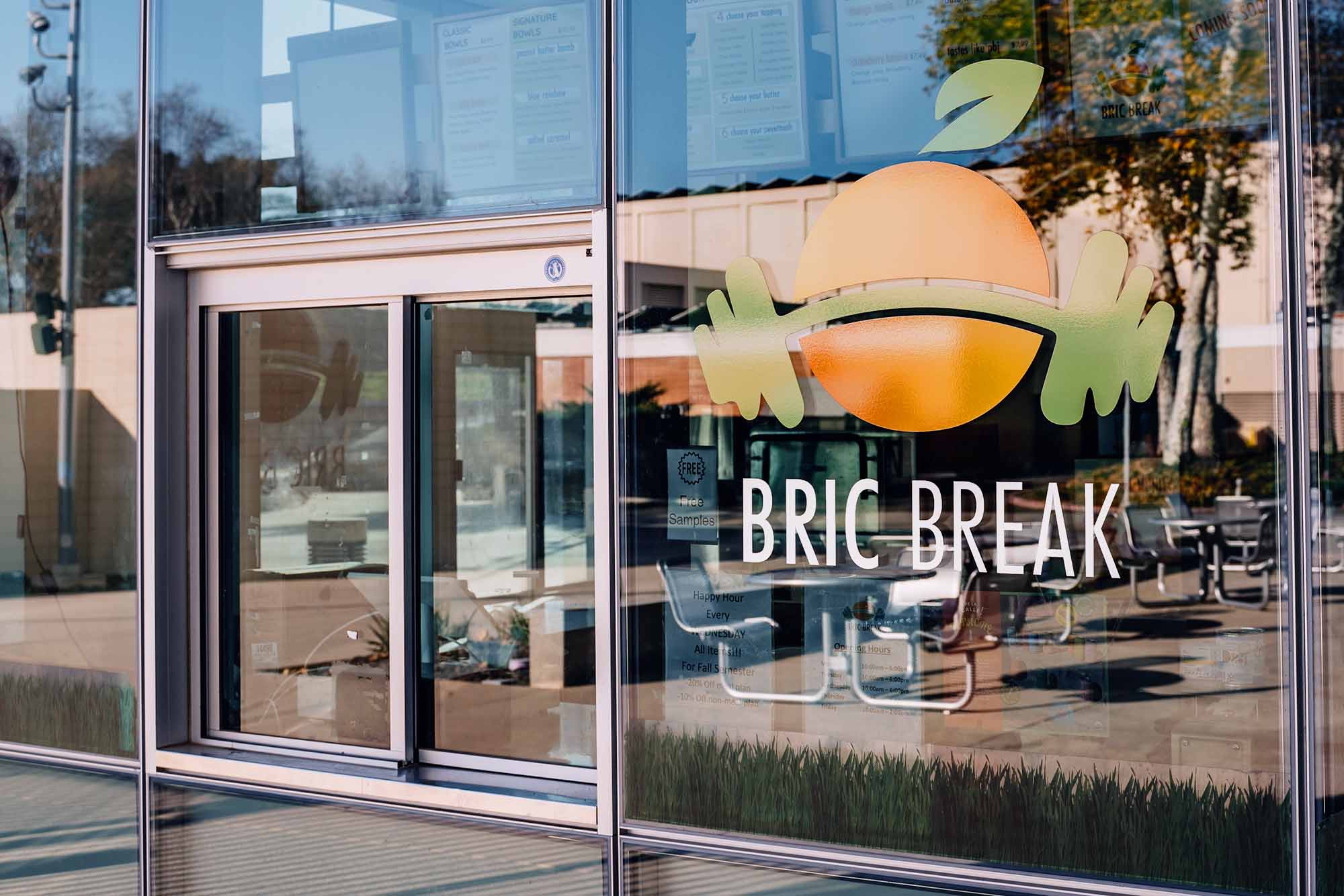 BRIC Break store front window