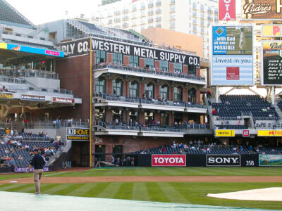 View of Petco Park and the Western Metal Supply Co. Building