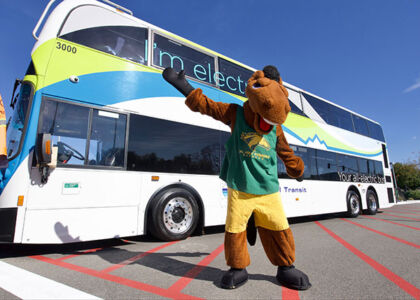 Billy Bronco in front of a Foothill Transit Bus 